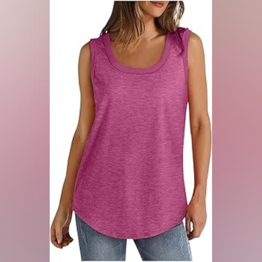 Chic Fuchsia Sleeveless Tank Top